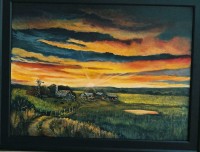 Print Title: Sunset On the Farm
