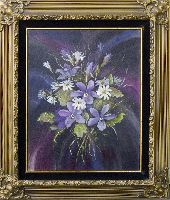 Print Title: Violets and daisies